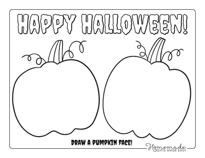 Halloween Coloring Pages Draw a Pumpkin Face