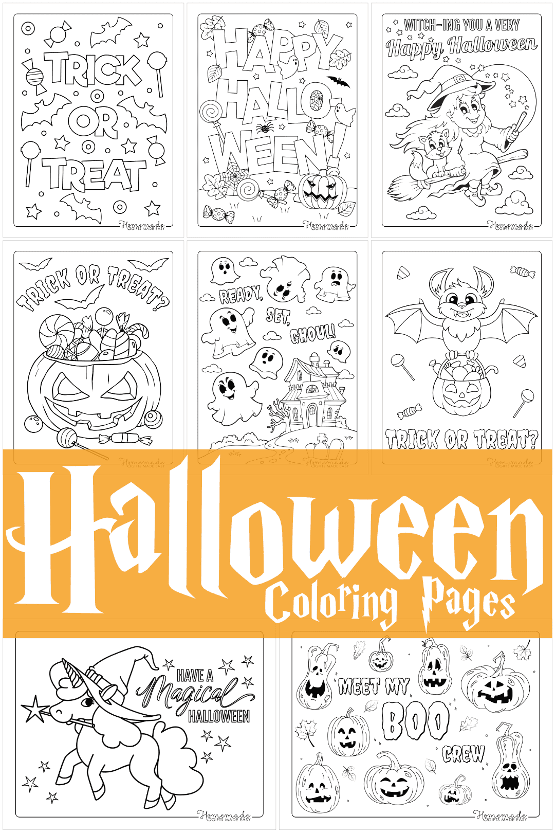 halloween coloring pages - 75 Free Printable PDFs