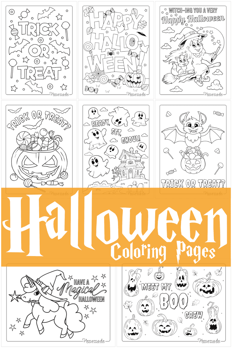 Happy Halloween Mini Coloring Book Free Printable PDF Download