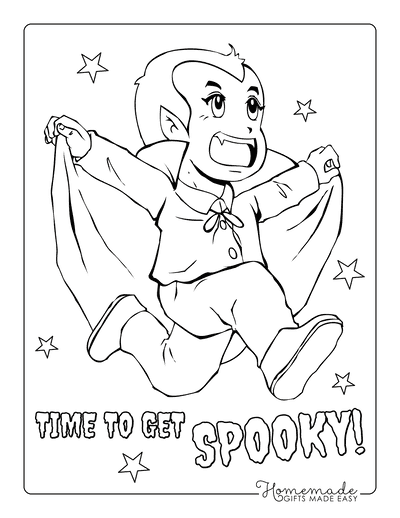 Halloween Coloring Pages Vampire Running