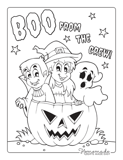 Halloween Coloring Pages Witch Ghost Vampire Pumpkin