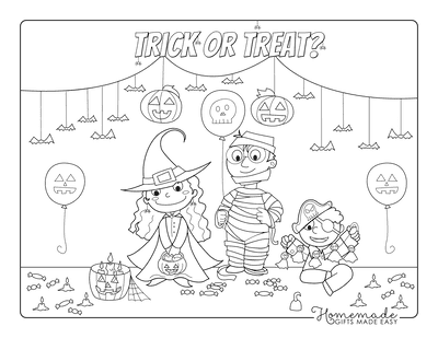 Halloween Coloring Pages Witch Mummy Pirate
