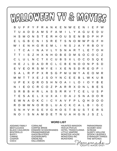 Halloween Word Search Printable - FREE - Growing Play