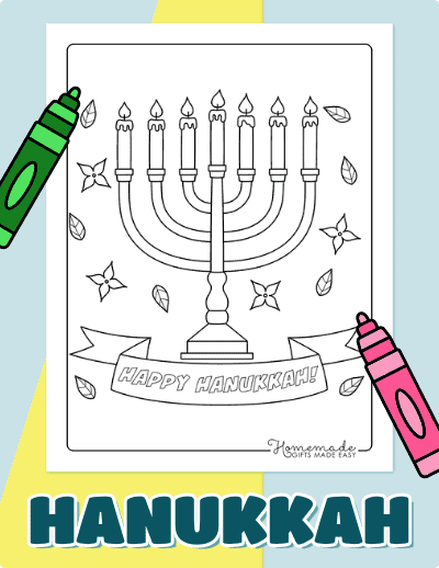 Hanukkah Coloring Page