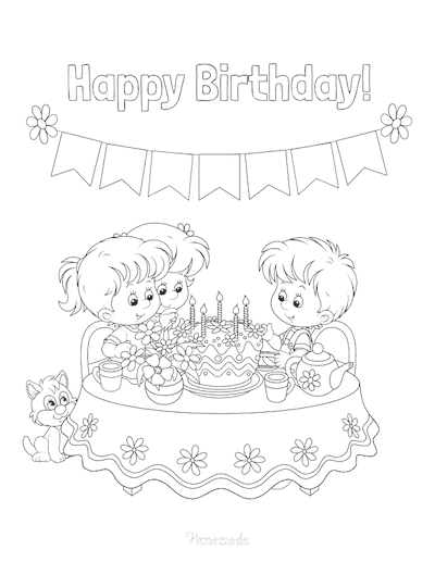 Birthday Party Elements Hd Transparent Cute Birthday Party Elements With  Sketch Or Hand Drawn Style Sketch Hand Painted Cute PNG Image For Free  Download