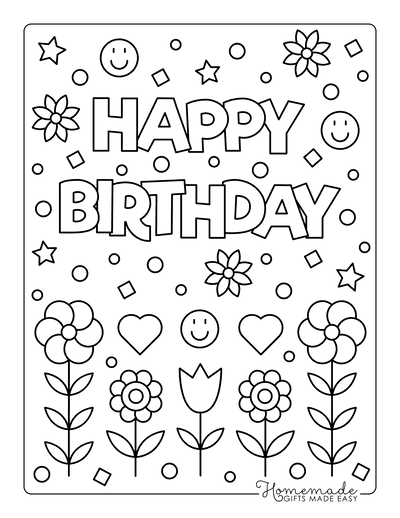 Happy Birthday Daddy Printable Coloring Pages