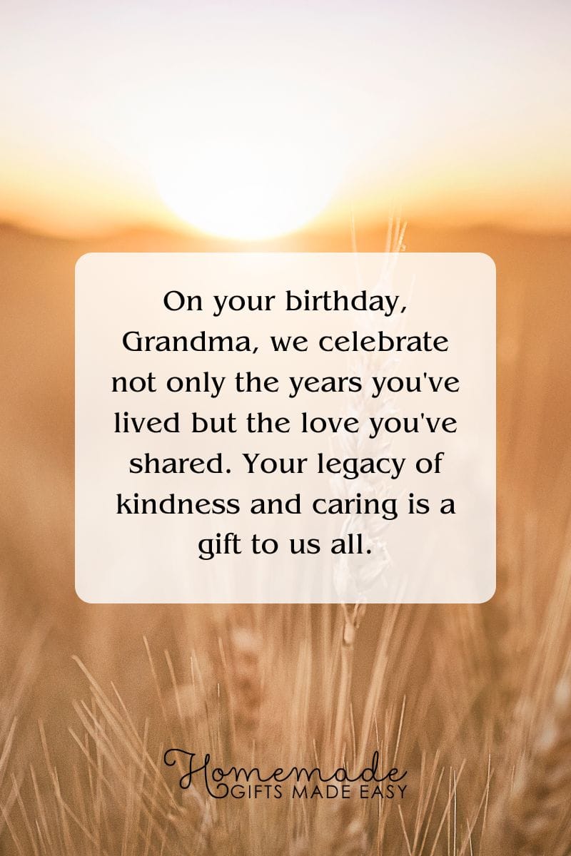 happy birthday grandma we celebrate the love you've shared