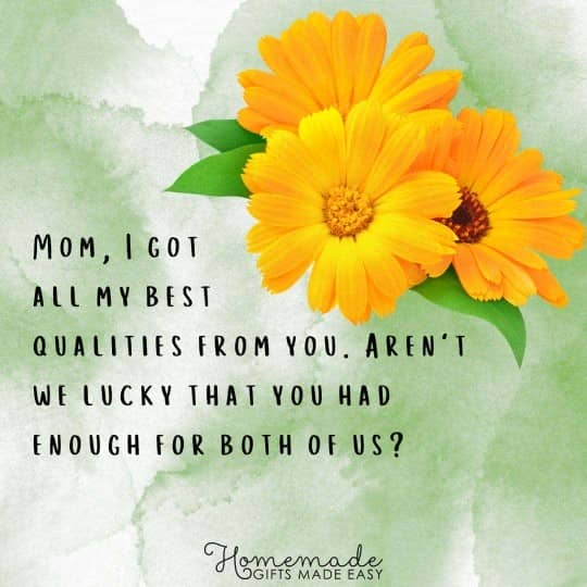 happy mothers day all my best qualities come from you