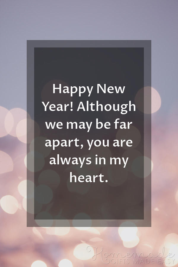 happy new year images far apart heart