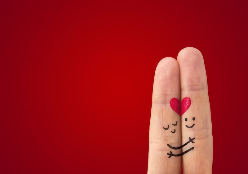 happy valentines day wishes funny hugging fingers