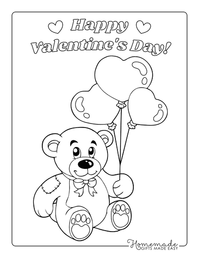 Cute valentines day coloring pages