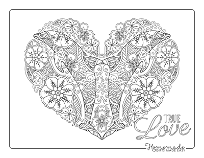 Heart Coloring Pages Dolphins Heart Doodle for Adults