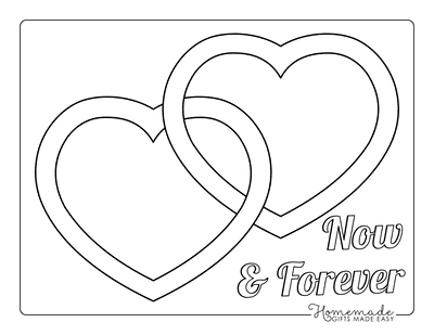 Heart Coloring Pages Interlocking Hearts