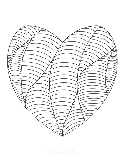 Heart Coloring Pages Intricate Pattern for Adults 2