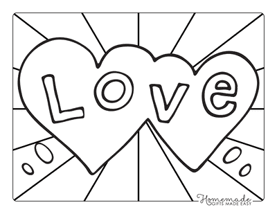 Heart Coloring Pages Love