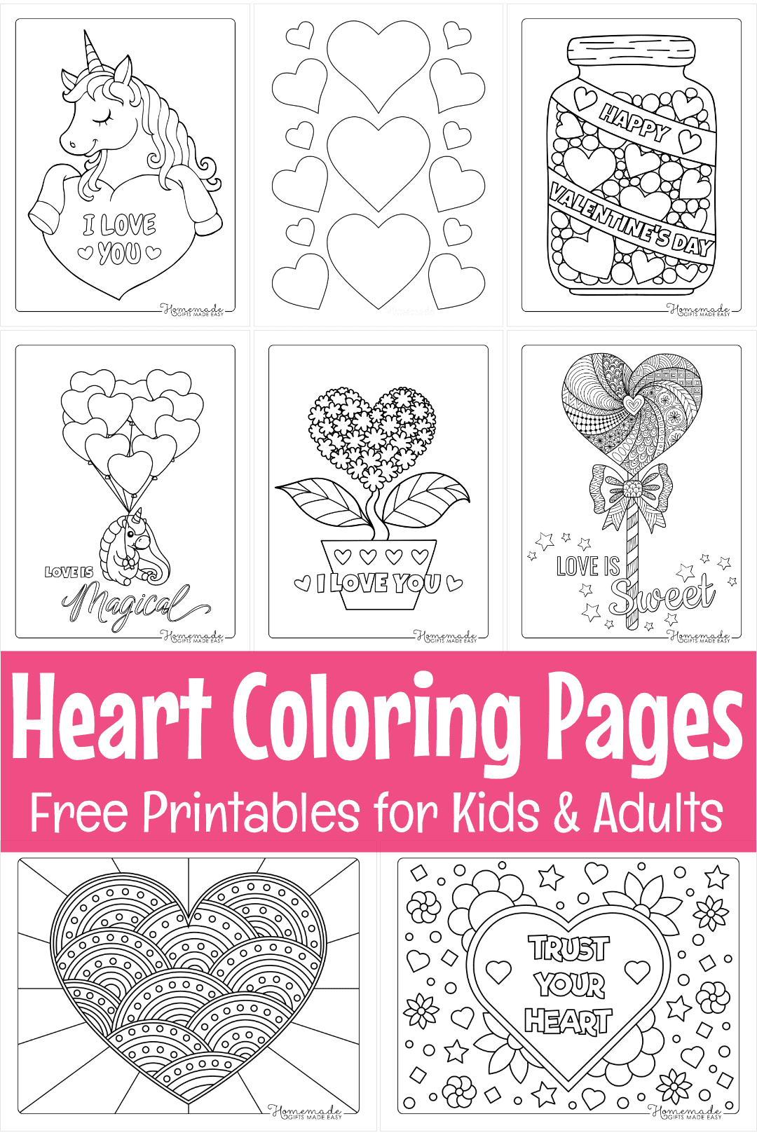 20 Free Printable Valentine's Day Coloring Pages
