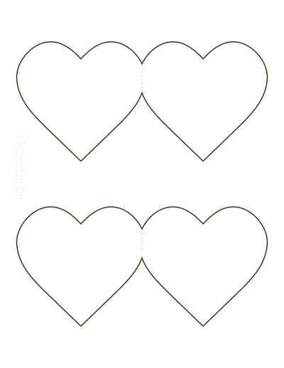 Heart Template Card With Side Hinge Medium