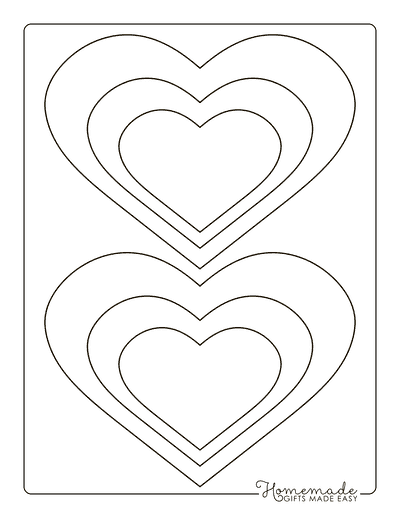 Heart Template Growing Heart Large