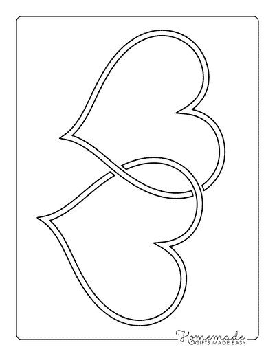 Heart Template Intwined Heart Large