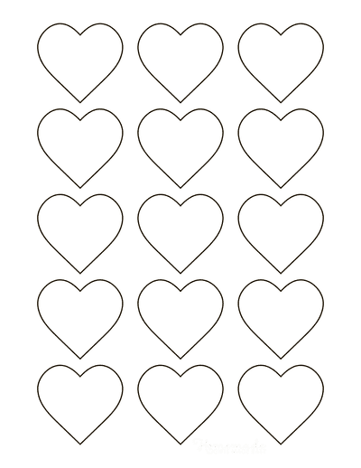 Heart Template Simple Classic Outline Mini