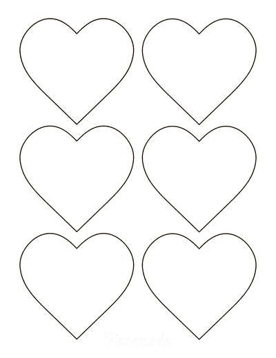 Heart Template Simple Classic Outline Small
