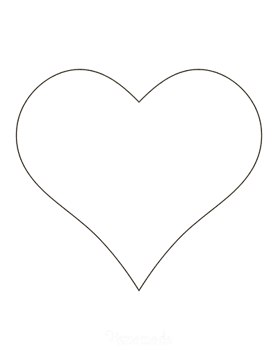 Heart Template Simple Outline Large