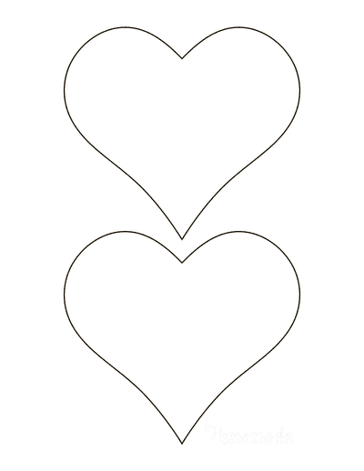 Heart Template Simple Outline Medium