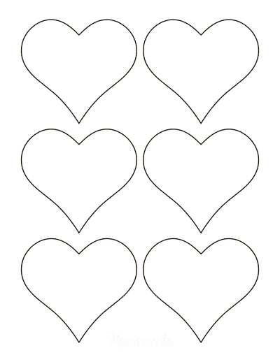 Heart Template Simple Outline Small