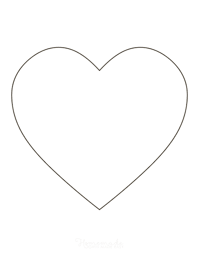 FREE Blank Heart Template  Printable Coloring Template