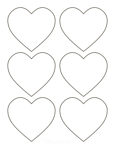 Simple Rounded Outline Heart Template