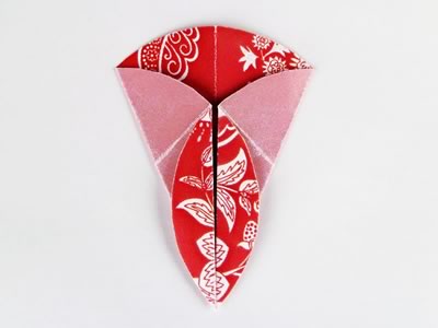 Homemade card ideas - dahlia origami flower step 5c