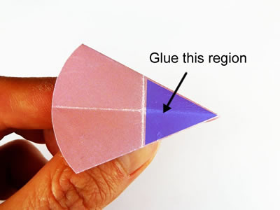 Homemade card ideas - dahlia origami flower step 7b
