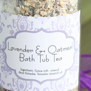 homemade oatmeal bath jar gift