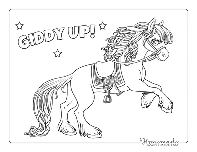 Horse Coloring Pages Beautiful Detailed Rearing