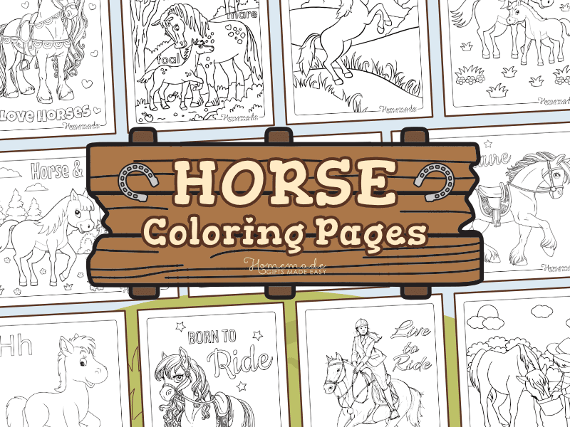 free printable horse coloring pages