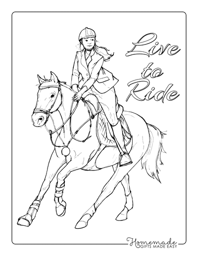 horse coloring pages for girls