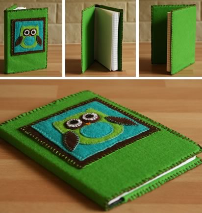 how to make a journal cover felt project
