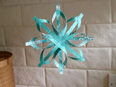 christmas tree star hanging in kitchen