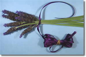 how to make lavender wands step 2