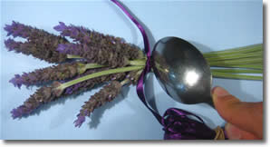 how to make lavender wands step 3