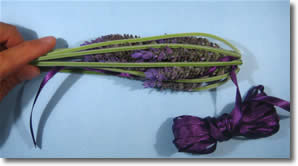 how to make lavender wands step 4