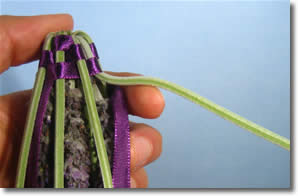 how to make lavender wands step 5
