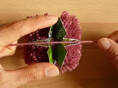 how to make pom poms step 6