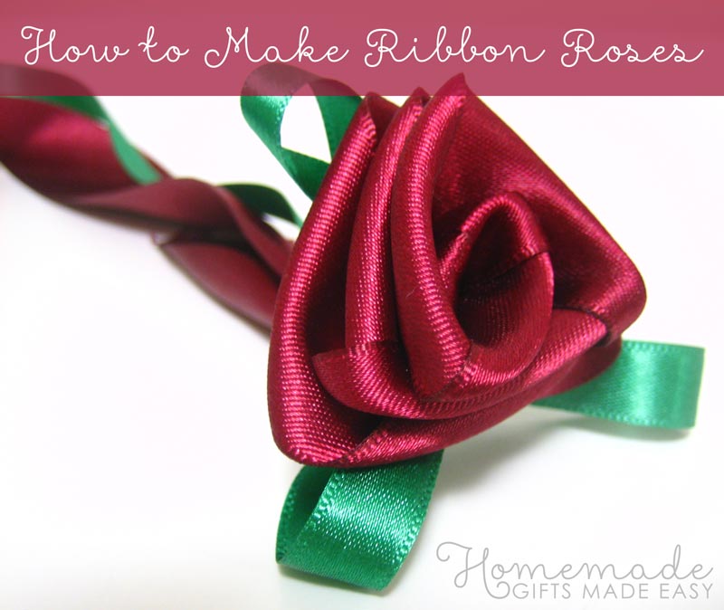 how to make ribbon roses