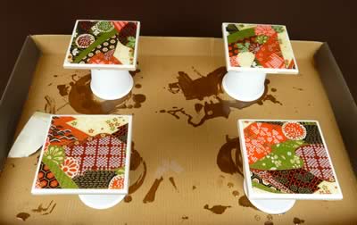 how to make tile coasters epoxy dripping
