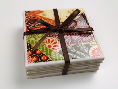 how to make tile coasters finished