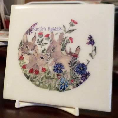 how to make tile coasters - decal