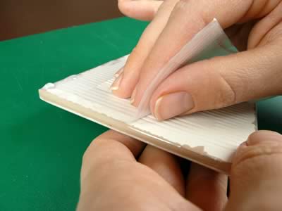 how to make tile coasters peeling adhesive tape