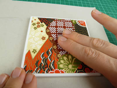 how to make tile coasters press down paper