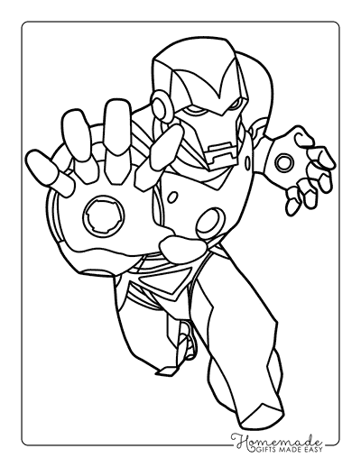 Iron Man Coloring Pages Iron Man Drawing Easy Aiming Hand